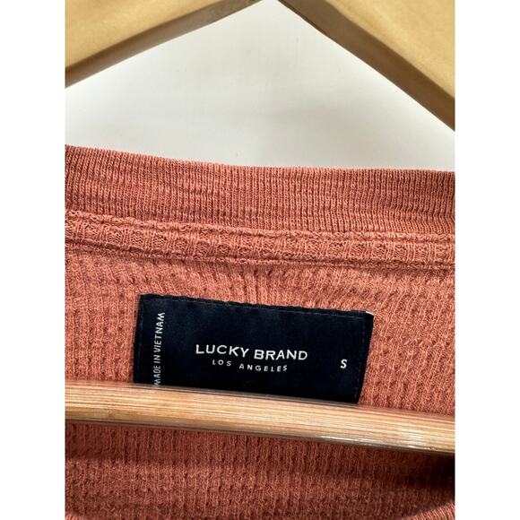 Lucky Brand Mens Sequoia Salmon Long Sleeve Thermal Crew T-Shirt Tee Size Small - Picture 6 of 10